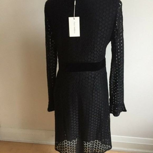 FOXIEDOX BNWT Lace-up Velvet Lace Plunge Black - Picture 5 of 6